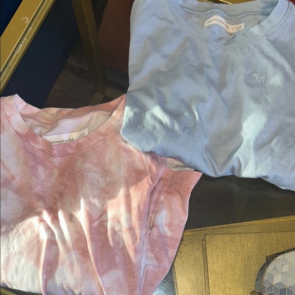 Abercrombie Kids Pink and Blue long Sleeve Tees - Picture 1 of 4